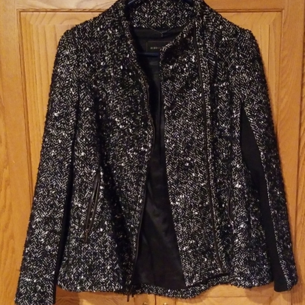 BCBG maxazria tweed swing jacket
